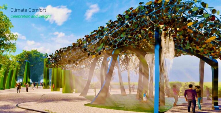 New tourism 12 meter tall Solar Trees lights up the heart of Townsville
