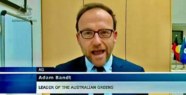 Bandt Parliament debating a rubbish bill to remove phones from refugees