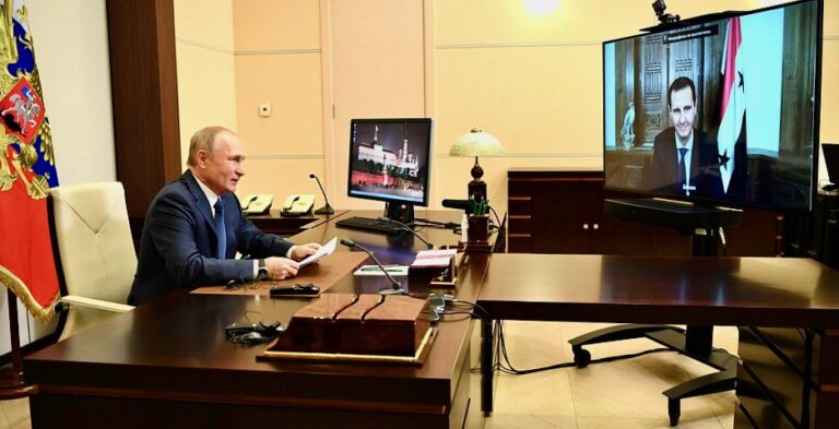 Vladimir Putin meeting President of Syria Bashar al-Assad