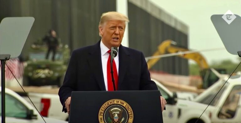 President Trump speaks at the 45th Mile of New Border Wall