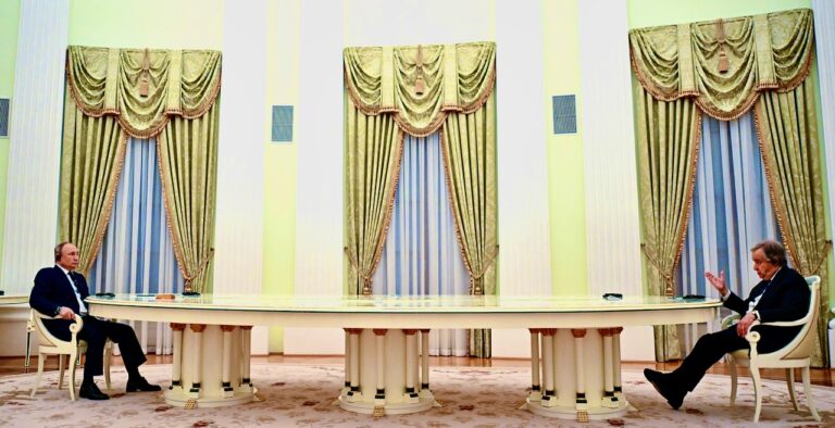 Vladimir Putin meeting with UN Secretary-General Antonio Guterres