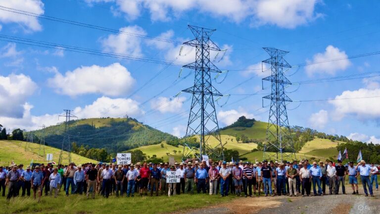 Victorian Farmers Dig In: The Battle Against Giant Transmission Towers