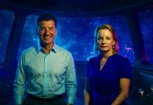Angus Taylor Quits Shadow Cabinet, Launches Leadership Challenge as Key Powerbrokers Walk Two people in a cosmic setting.