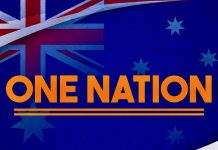 Voters Embrace Change: One Nation Takes Historic Lead One Nation written on Australia Flag