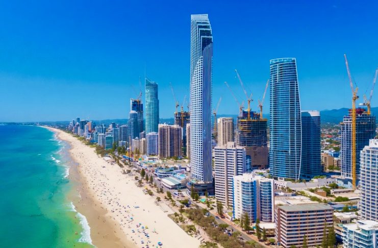 Surfers Paradise Building Boom Cranes sky high