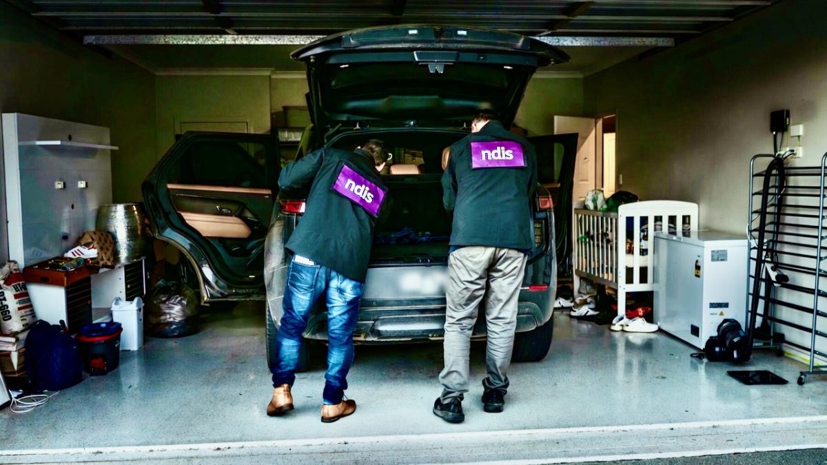 NDIS Taskforce Police Search Car Photo by AFP