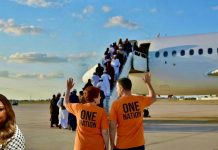 Faruqi, if one nation wins, Muslims will be deterred from migrating to Australia One Nation Wave to migrants leaving on plane