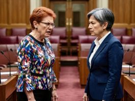 Penny Wong and Pauline Hason Senate abuse